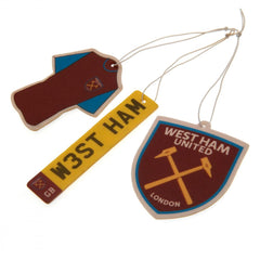 West Ham United Air Freshener Set (Pack of 3)