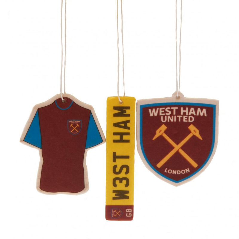 West Ham United Air Freshener Set (Pack of 3)