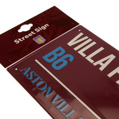 Aston Villa Colour Street Sign