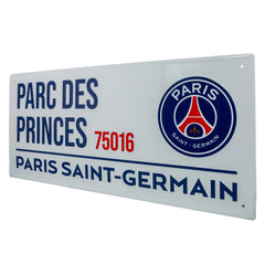 Paris Saint Germain White Street Sign