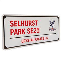 Crystal Palace FC Red Text Street Sign