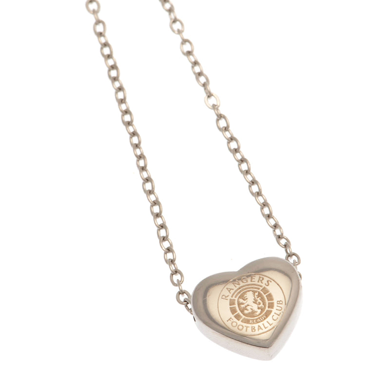 Rangers Stainless Steel Heart Necklace