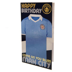 Manchester City Birthday Card - Retro Shirt