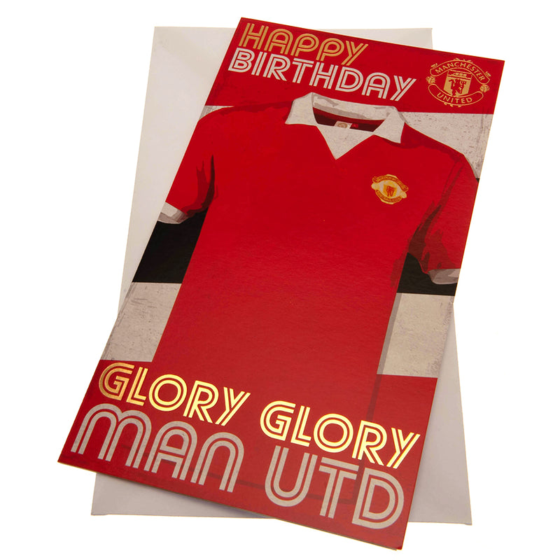 Manchester United Birthday Card - Retro Shirt