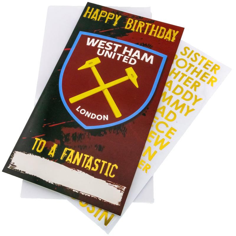 West Ham United Personalised Birthday Card