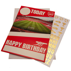 Arsenal Birthday Card With Stickers