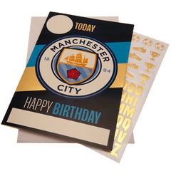 Manchester City Birthday Card With Stickers