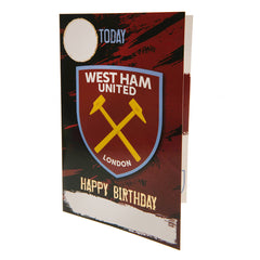 West Ham United Birthday Card With Stickers