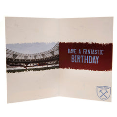 West Ham United Birthday Card With Stickers