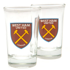 West Ham United Shot Glass Set (Pack of 2)