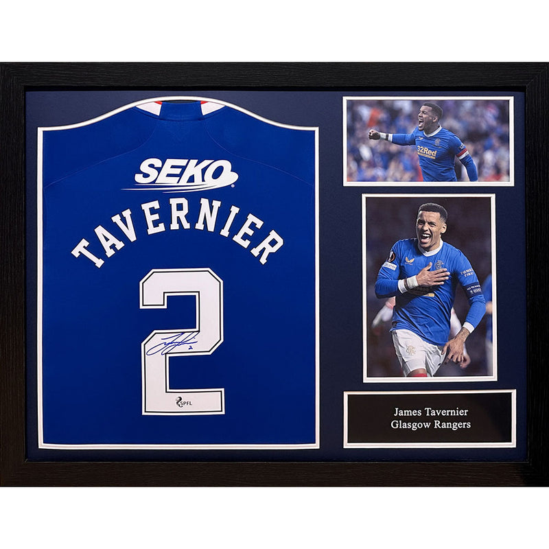 Tavernier Signed Rangers Shirt (Framed)