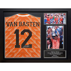 Van Basten Signed Netherlands Shirt (Framed)