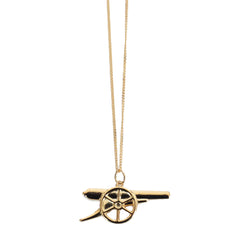 Arsenal 18ct Gold Plated Cannon Pendant & Chain