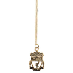 Liverpool FC 18ct Gold Plated Crest Pendant & Chain