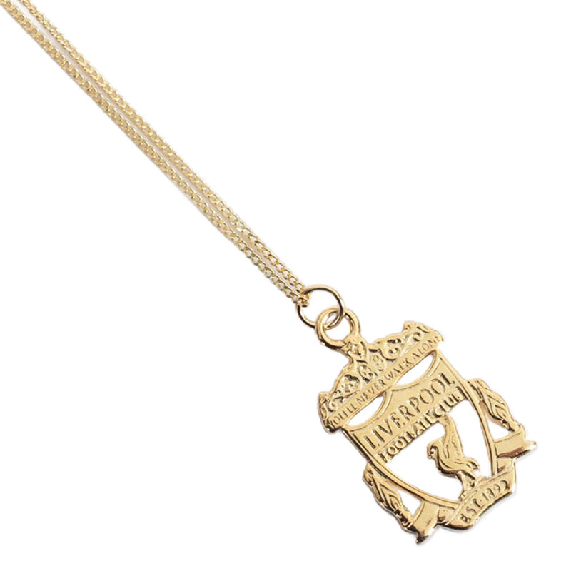 Liverpool FC 18ct Gold Plated Crest Pendant & Chain