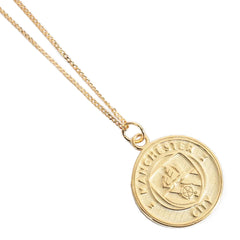 Manchester City 18ct Gold Plated Pendant & Chain