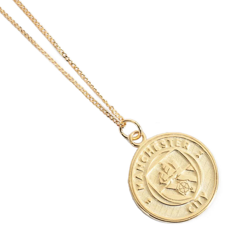 Manchester City 18ct Gold Plated Pendant & Chain