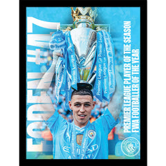 Manchester City Foden Framed Picture 16 x 12