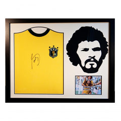 Brasil Socrates Signed Shirt Silhouette