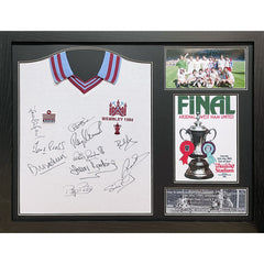 West Ham United FC 1980 FA Cup Final Signed Shirt (Framed)