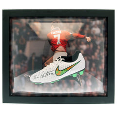 Manchester United FC Cantona Signed Boot (Framed)