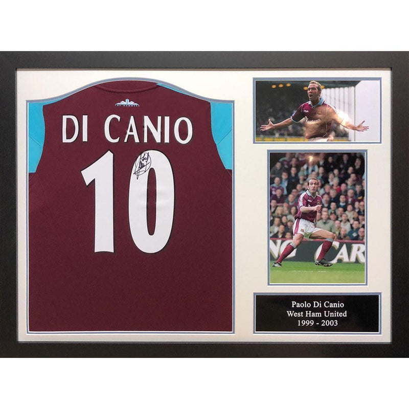 West Ham United FC Di Canio Signed Shirt (Framed)