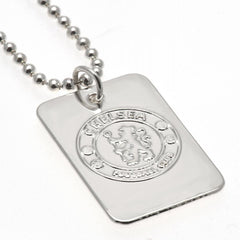 Chelsea FC Silver Plated Dog Tag & Chain