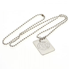 Chelsea FC Silver Plated Dog Tag & Chain