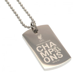 Liverpool FC Premier League Champions Engraved Dog Tag