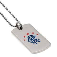 Rangers FC Colour Crest Dog Tag & Chain