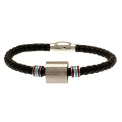 West Ham United FC Colour Ring Leather Bracelet