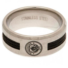 Manchester City FC Black Inlay Ring