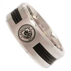 Manchester City FC Black Inlay Ring