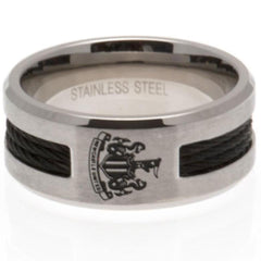 Newcastle United FC Black Inlay Ring